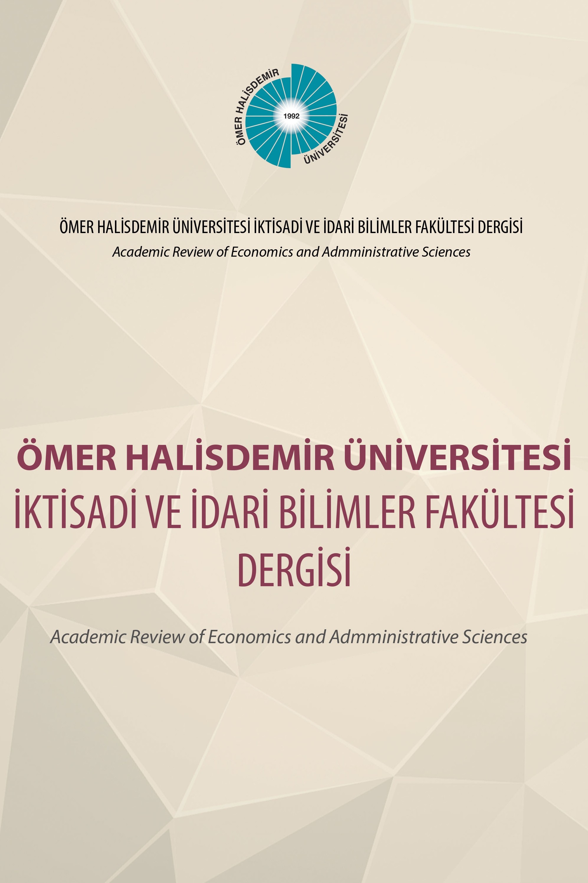Ömer Halisdemir Üniversitesi İktisadi ve İdari Bilimler Fakültesi Dergisi